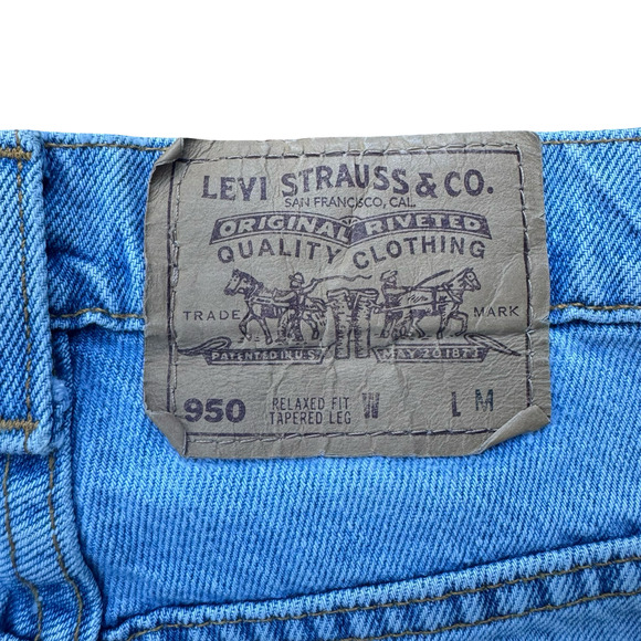 Vintage Levi’s 950 Women’s Blue Jeans 7 MED USA Made Relaxed Fit Tapered Leg - Picture 6 of 16